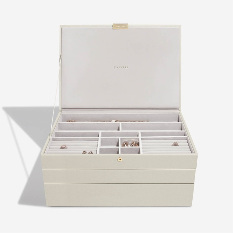 Smyckeskrin, 3 våningar, Stort, SUPERSIZE STACKERS, 36 x 25 x H 15,7 cm i gruppen Förvaring / Sovrumsförvaring / Smyckesförvaring hos SmartaSaker.se (42706)