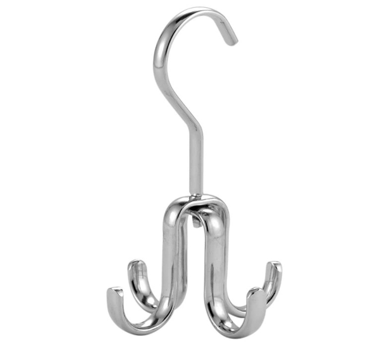 Snurrande Galge för skärp & halsband, SWIVEL ROD HOOK, Silver i gruppen Förvaring / Garderobsförvaring / Galgar och hängare hos SmartaSaker.se (42724)