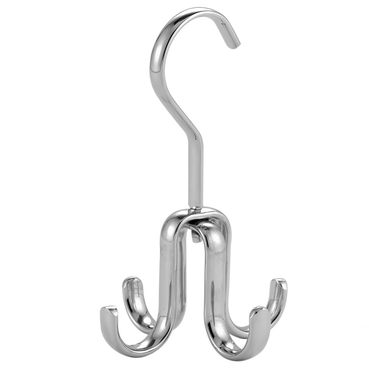 Snurrande Galge för skärp & halsband, SWIVEL ROD HOOK, Silver i gruppen Förvaring / Garderobsförvaring / Galgar och hängare hos SmartaSaker.se (42724)