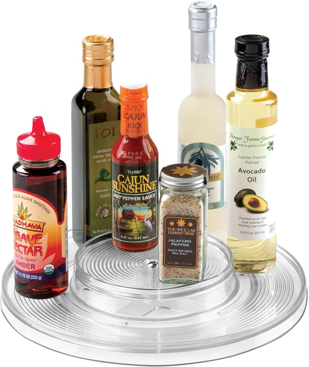 Snurrbricka med upphöjd mitt, ID TURNTABLE ORGANISER, Ã˜ 28 cm, Transparent i gruppen Förvaring / Köksförvaring / Organisera köksskåp / Kryddställ hos SmartaSaker.se (42725)