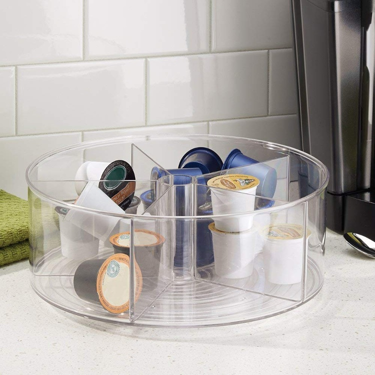 Snurrbricka med 5 fack, RPET TURNTABLE, Ã˜ 29,2 x H11,4 cm, Transparent i gruppen Förvaring / Köksförvaring / Organisera köksskåp / Kryddställ hos SmartaSaker.se (42736)