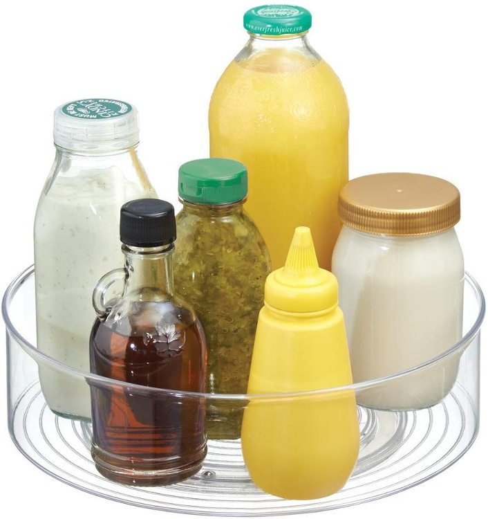 Snurrbricka, Hög kant, ID LAZY SUSAN BIN, Ø 29,2 cm, Transparent i gruppen Förvaring / Köksförvaring / Organisera köksskåp / Kryddställ hos SmartaSaker.se (42749)
