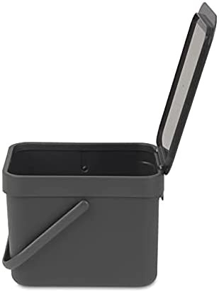 Sophink, Liten, BRABANTIA SORT & GO WASTE BIN, 6 L, Mörkgrå i gruppen Förvaring / Städförvaring och sopsortering / Sopsortering hos SmartaSaker.se (42763)