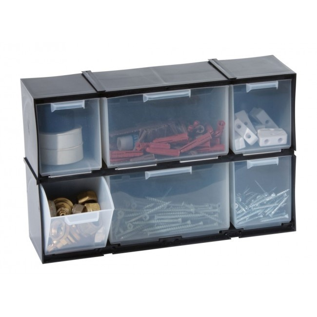 Sorteringslåda med 6 lutande lådor, TILT DRAWER CABINET, 32,5 x 9 x H 20,8 cm, Garland i gruppen Förvaring / Förråd- och garageförvaring hos SmartaSaker.se (42788)