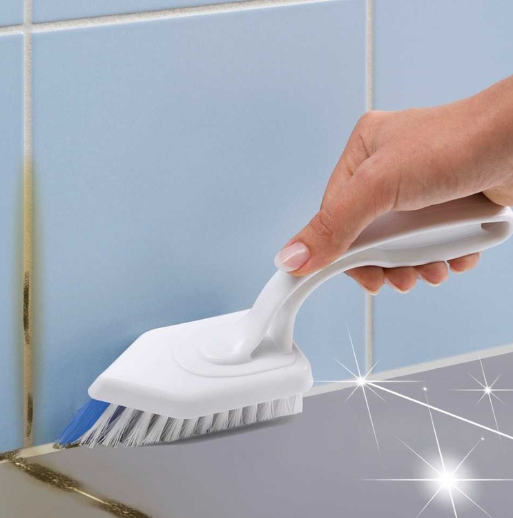 Specialformad Borste för kakelfogar, PROFI GROUT BRUSH, Vit / Blå i gruppen Förvaring / Städförvaring och sopsortering / Städtrasor och borstar hos SmartaSaker.se (42793)