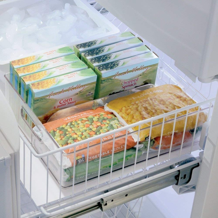 Stapelbar förvaringslåda, bred, med avdelare och handtag, ID CABINET BINZ, 30,5 x 36,8 x H10,2 cm, Klar i gruppen Förvaring / Köksförvaring / Organisera köksskåp hos SmartaSaker.se (42799)