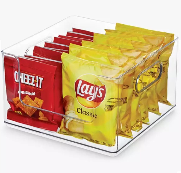Stapelbar korg, Öppen front, THE HOME EDIT OPEN FRONT, 25,4 x 25,4x H 15,2 cm, Transparent i gruppen Förvaring / Förvaringslådor hos SmartaSaker.se (42803)