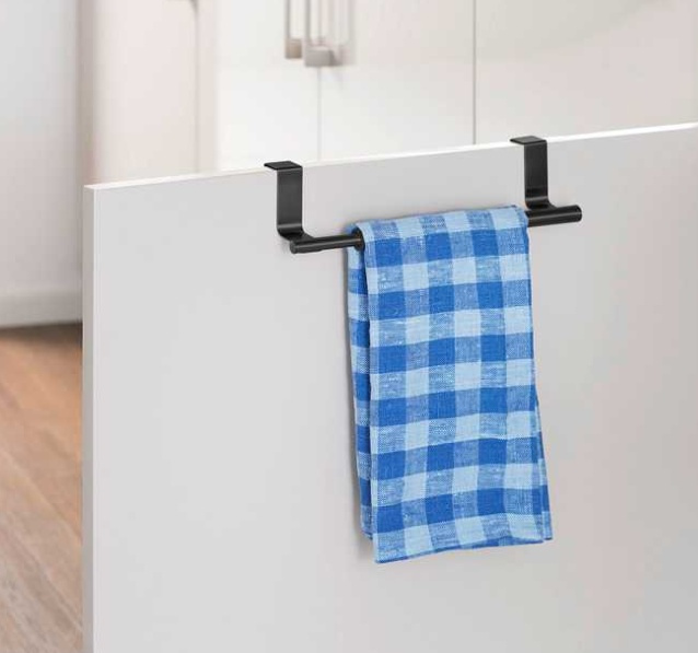 Stång för handduk, över skåpkant, SMALL TELESCOPIC RAIL, 22-35 cm, Svart i gruppen Förvaring / Köksförvaring / Organisera köksskåp hos SmartaSaker.se (42845)