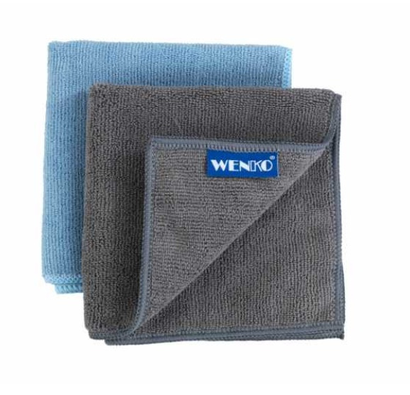Städtrasor i microfiber, Allrengöring, 2 st, MIKROFASER MIKO, 30 x 30 cm, Grå / Blå i gruppen Förvaring / Städförvaring och sopsortering / Städtrasor och borstar hos SmartaSaker.se (42852)