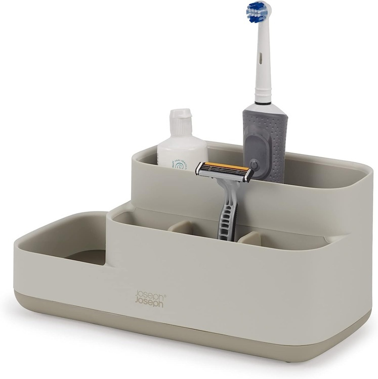 Ställ för badrummet, EASY STORE CADDY ECRU, 25 x 12 x H 11,6 cm, Joseph Joseph, Grå-Beige i gruppen Förvaring / Badrumsförvaring hos SmartaSaker.se (42856)