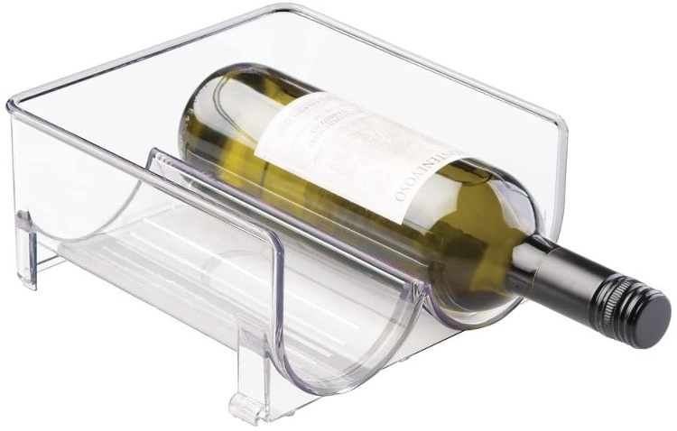 Ställ för 2 flaskor, Stapelbart, WINE & DRINK RACK, 20,3 x 20,3 x H 10,2 cm, Transparent i gruppen Förvaring / Köksförvaring / Kylskåpsförvaring hos SmartaSaker.se (42864)
