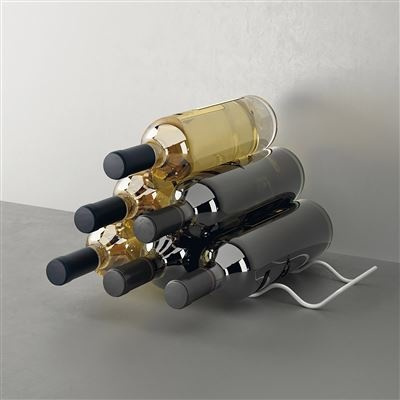 Ställ för flaskor, Metall, OLA 10 BOOTTLE HOLDER, 32 x 11 x H 3 cm, Vit i gruppen Förvaring / Köksförvaring / Organisera köksskåp hos SmartaSaker.se (42868)
