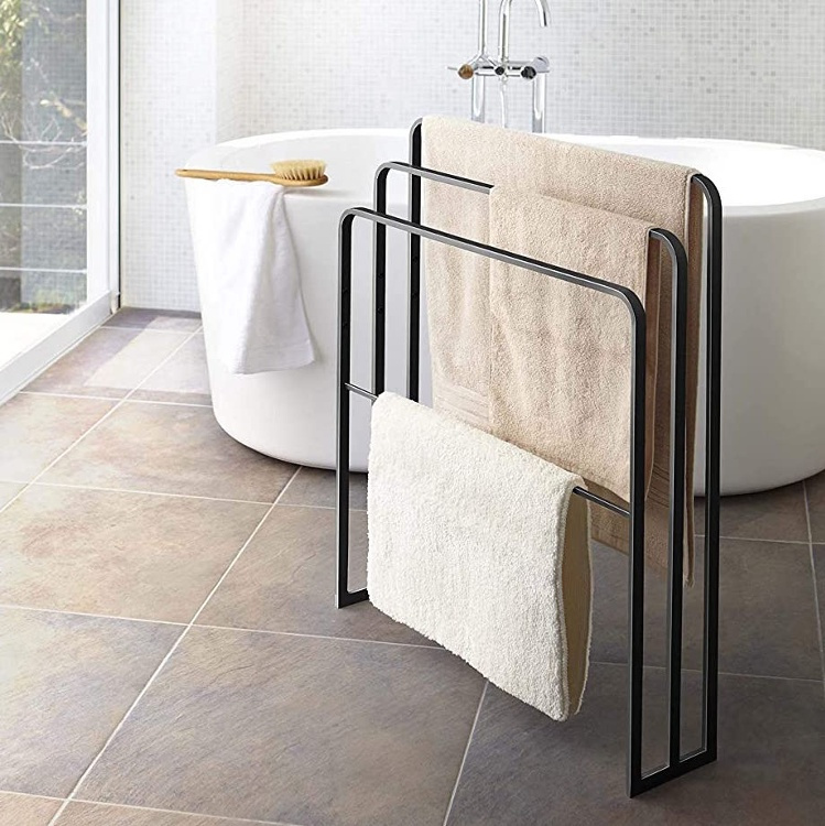 Ställning i metall för handdukar, TOWER TOWEL HANGER, 14 x 70 x H 81 cm i gruppen Förvaring / Badrumsförvaring hos SmartaSaker.se (42890)