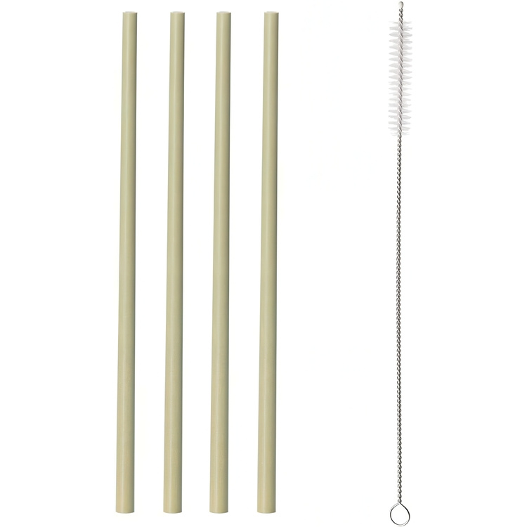 Sugrör i Bambu, återanvändbara, med borste, 4 st, TYPHOON BAMBOO, 20 cm, Beige i gruppen Förvaring / Köksförvaring hos SmartaSaker.se (42903)
