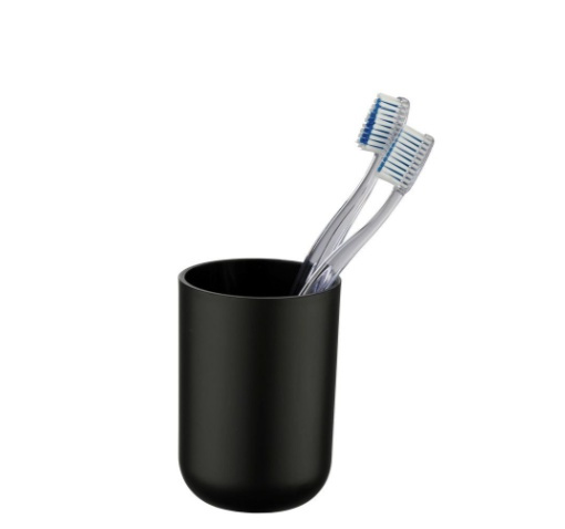 Tandborsthållare / mugg, BRASIL, Ø 7,3 x H 10,3 cm, Svart i gruppen Förvaring / Badrumsförvaring hos SmartaSaker.se (42919)