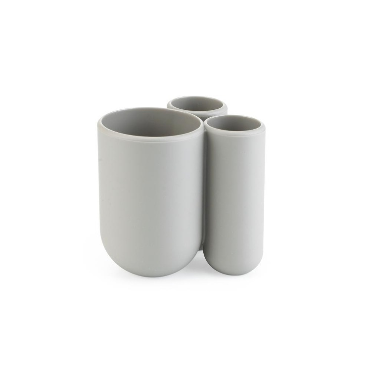 Tandborstmugg , TOUCH, 10 x 8 x H 10 cm, Umbra, grå i gruppen Förvaring / Badrumsförvaring hos SmartaSaker.se (42934)