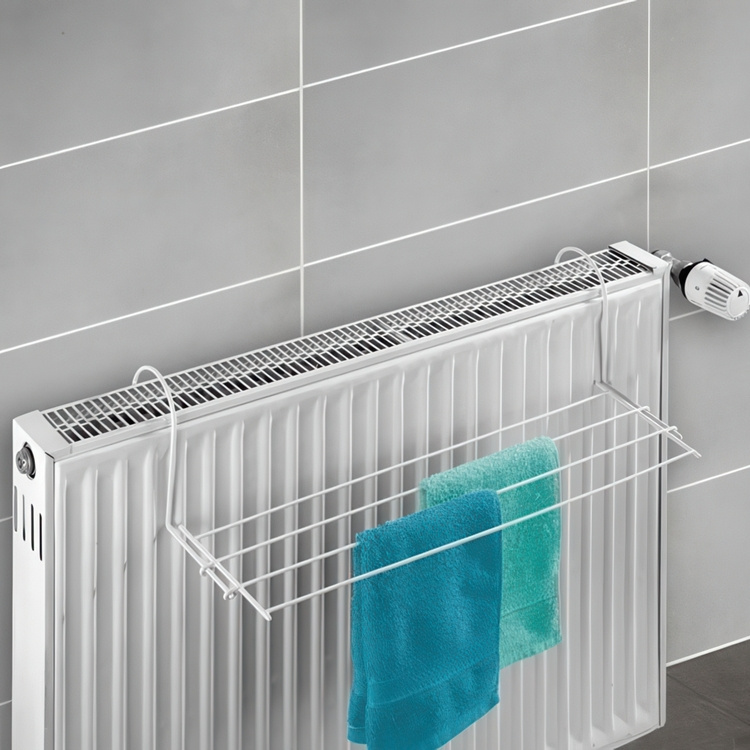 Torkställning för element & balkong, WÄSCHENTROCKNER, 59 x 16 cm, Vit i gruppen Förvaring / Tvätt och tork / Torkställningar hos SmartaSaker.se (42981)