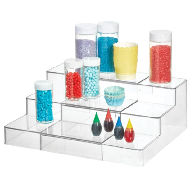 Trappstegshylla i 3 plan, Utdragbar, THE HOME EDIT 3-TIER SHELF, 27 till 49 cm, Klar i gruppen Förvaring / Köksförvaring / Organisera köksskåp hos SmartaSaker.se (42997)