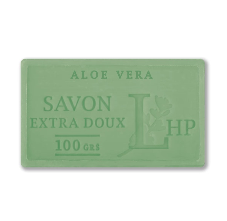 Tvål med Aloe Vera, 100 g, SAVON DE MARSEILLE ALOE VERA, 8,5 x 5 x H 2,5 cm, Grön i gruppen Tillbehör och liknande hos SmartaSaker.se (43028)