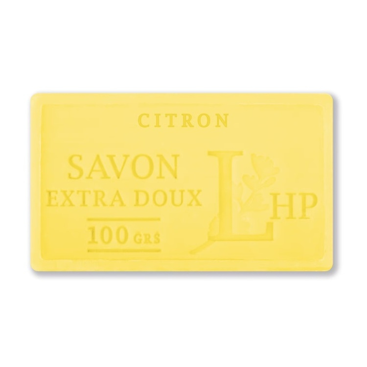 Tvål med Citrondoft, 100 g, SAVON DE MARSEILLE CITRON, 8,5 x 5 x H 2,5 cm, Gul i gruppen Tillbehör och liknande hos SmartaSaker.se (43031)