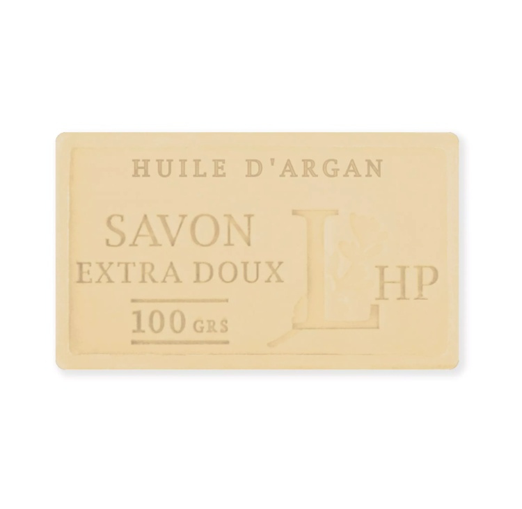 Tvål med doft av Arganolja, 100 g, SAVON DE MARSEILLE D\'ARGAN, 8,5 x 5 x H 2,5 cm, Offwhite i gruppen Tillbehör och liknande hos SmartaSaker.se (43032)