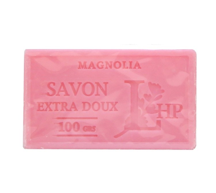 Tvål med doft av Magnolia, 100 g, SAVON DE MARSEILLE MAGNOLIA, 8,5 x 5 x H 2,5 cm, Rosa i gruppen Förvaring hos SmartaSaker.se (43037)
