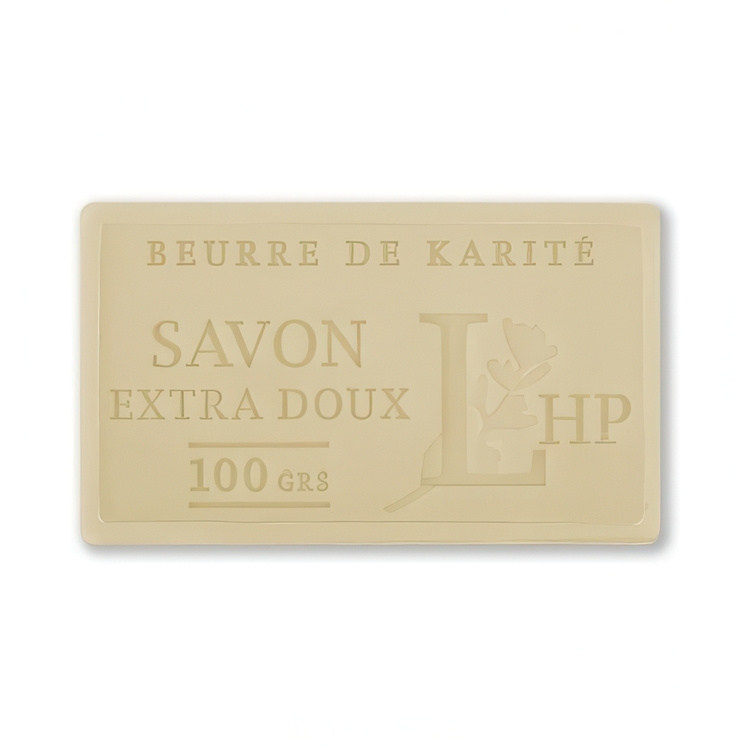 Tvål med doft av Sheasmör, 100 g, SAVON DE MARSEILLE KARITÉ. 8,5 x 5 x H 2,5 cm, Beige i gruppen Tillbehör och liknande hos SmartaSaker.se (43041)