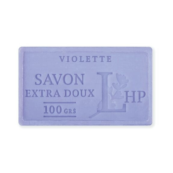 Tvål med Doft av Viol, 100 g, SAVON DE MARSEILLE VIOLETTE, 8,5 x 5 x H 2,5 cm, Lila i gruppen Förvaring hos SmartaSaker.se (43042)
