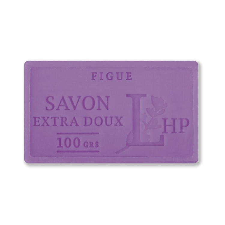 Tvål med Fikondoft, 100 g, SAVON DE MARSEILLE FIGUE, 8,5 x 5 x H 2,5 cm, Lila i gruppen Tillbehör och liknande hos SmartaSaker.se (43043)