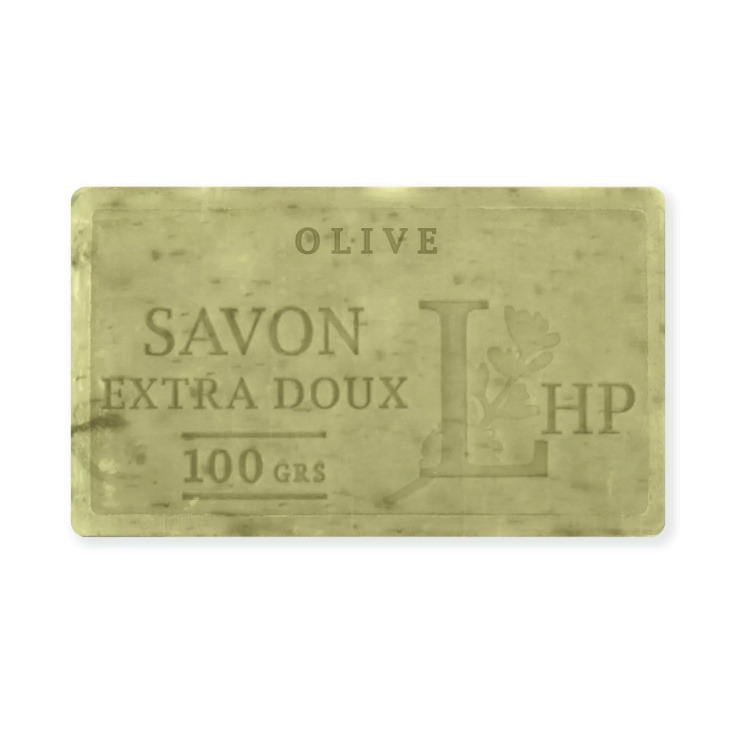 Tvål med Olivblad, 100 g, SAVON DE MARSEILLE FEUILLES, 8,5 x 5 x H 2,5 cm, Olivgrön i gruppen Tillbehör och liknande hos SmartaSaker.se (43051)