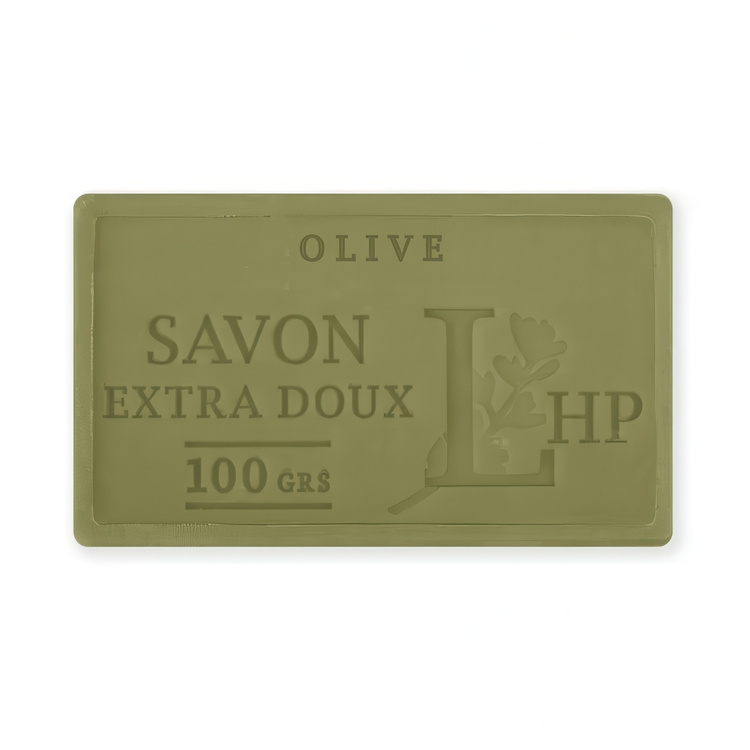 Tvål med Olivolja, 100 g, SAVON DE MARSEILLE HUILE D\'OLIVE, 8,5 x 5 x H 2,5 cm, Olivgrön i gruppen Tillbehör och liknande hos SmartaSaker.se (43053)