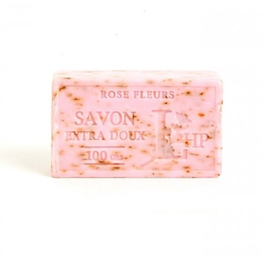 Tvål med Rosenblad, 100 g, SAVON DE MARSEILLE ROSE FLEURS, 8,5 x 5 x H 2,5 cm, Rosa i gruppen Tillbehör och liknande hos SmartaSaker.se (43054)