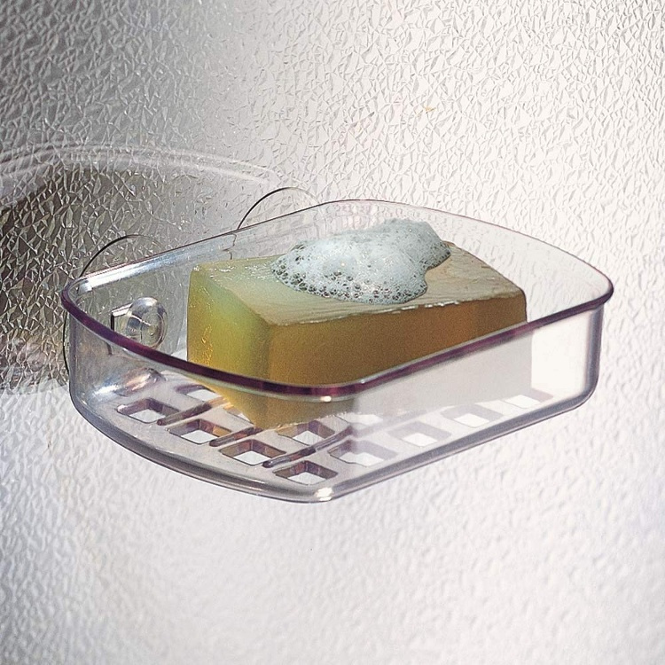 Tvålkopp med sugpropp, SUCTION SOAP DISH, 13 x 10 x H5 cm, Klar i gruppen Förvaring / Badrumsförvaring hos SmartaSaker.se (43067)