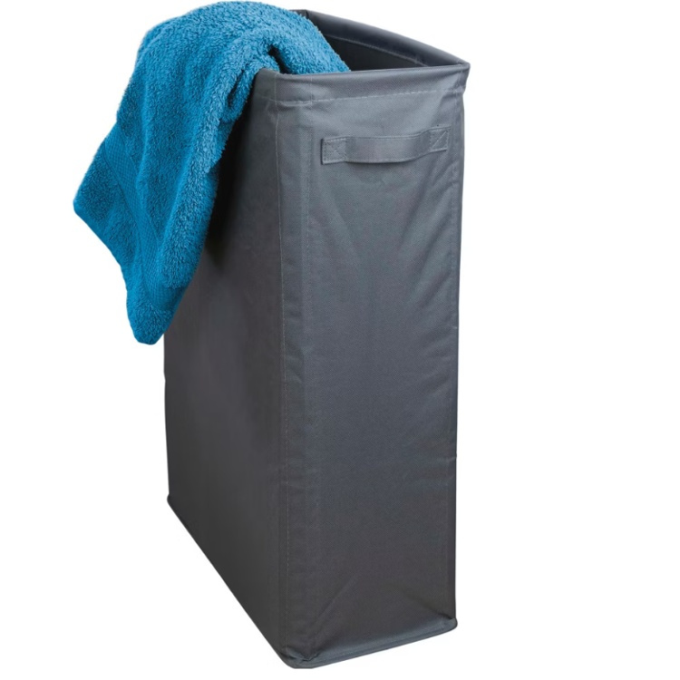 Tvättkorg, Extra Smal, 46 L, SLIM, 20 x 40 x H 60 cm, Grå i gruppen Förvaring / Tvätt och tork / Tvättkorgar hos SmartaSaker.se (43106)