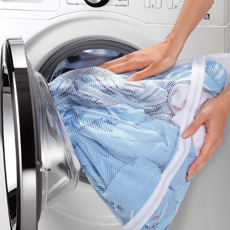 Tvättpåse för tvättmaskinen, Stor, RETE SALVABUCATO LARGE, 50 x 70 cm, Vit i gruppen Förvaring / Tvätt och tork / Tvättpåsar hos SmartaSaker.se (43134)