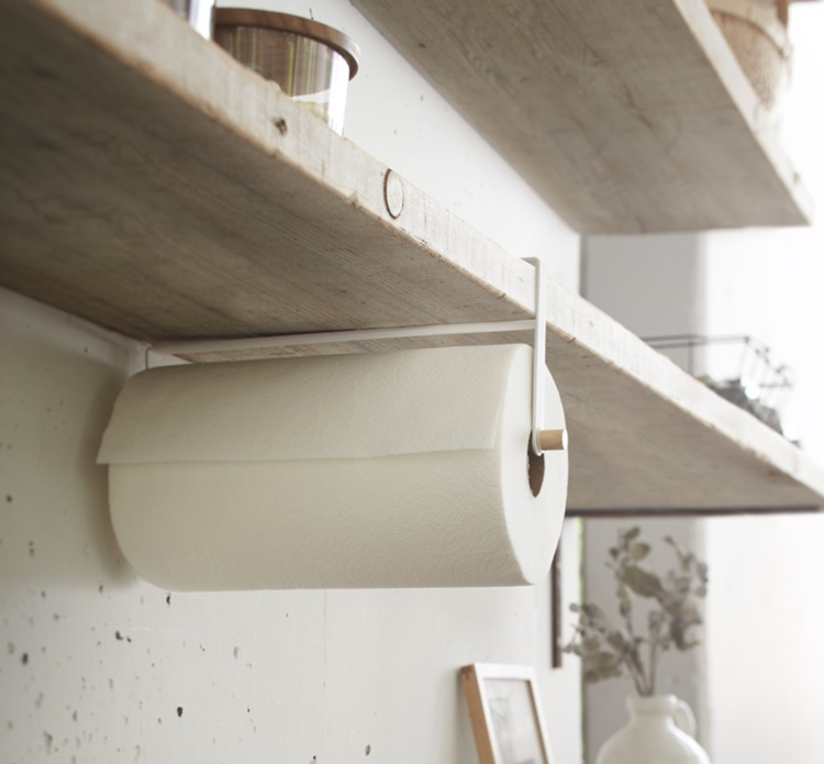 Under hylla hållare för hushållspapper, TOSCA PAPER TOWEL HOLDER, Yamazaki, Vit i gruppen Förvaring / Köksförvaring / Organisera köksskåp / Under diskbänksförvaring hos SmartaSaker.se (43149)
