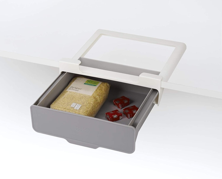 Under Hylla Låda, CUPBOARD STORE UNDER SHELF, Joseph Joseph, 23,5 x 21 cm H 7 cm, Grå i gruppen Förvaring / Köksförvaring hos SmartaSaker.se (43152)
