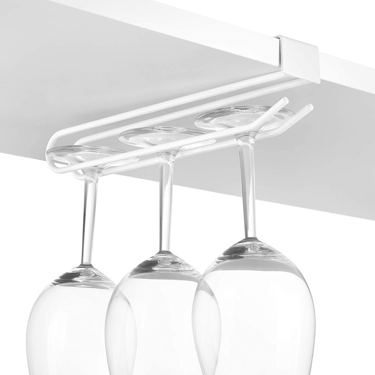 Under hylla, Mugg / Vinglas hängare, COLGADOR PARA TAZAS, Metall, Vit i gruppen Förvaring / Köksförvaring / Organisera köksskåp / Under hyllan-förvaring hos SmartaSaker.se (43154)