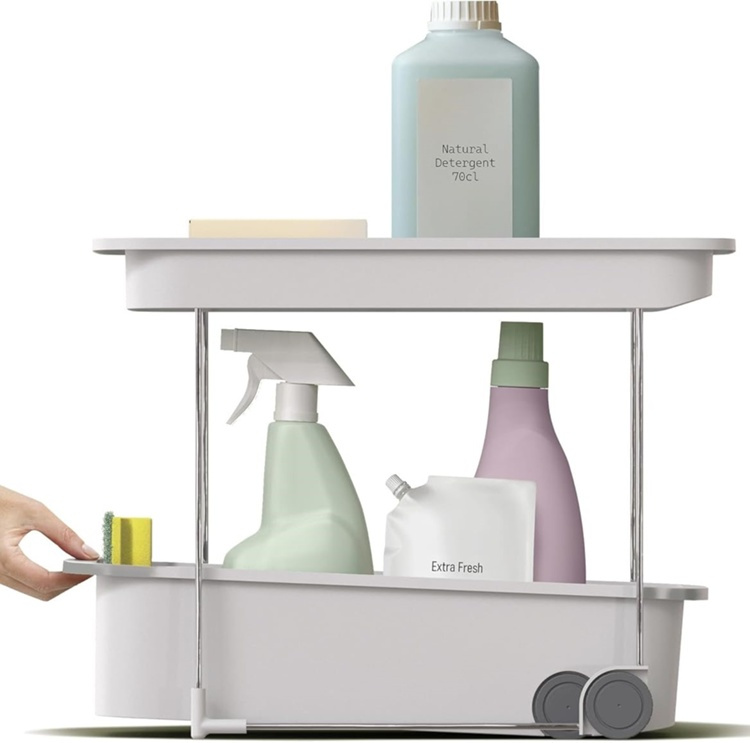 Utdragbar förvaring, EASY ACCESS CADDY, Joseph Joseph, 47 x 20 x H 33,5 cm, Ljusgrå i gruppen Förvaring / Förvaringslådor / JosephJoseph förvaringslådor hos SmartaSaker.se (43161)