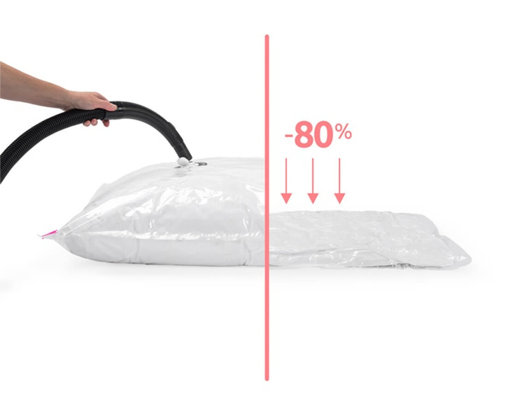 Vakuumpåsar Platta, 2 st, LARGE ASPISPACE, 100 x 80 cm, Klar i gruppen Förvaring / Garderobsförvaring / Vakuumförvaring / Kompakta vakuumpåsar hos SmartaSaker.se (43179)