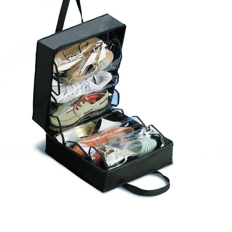 Väska för skor, MALETA PARA ZAPATOS, 32 x 17 x H 35 cm, Svart i gruppen Förvaring / Garderobsförvaring / Skoförvaring hos SmartaSaker.se (43247)