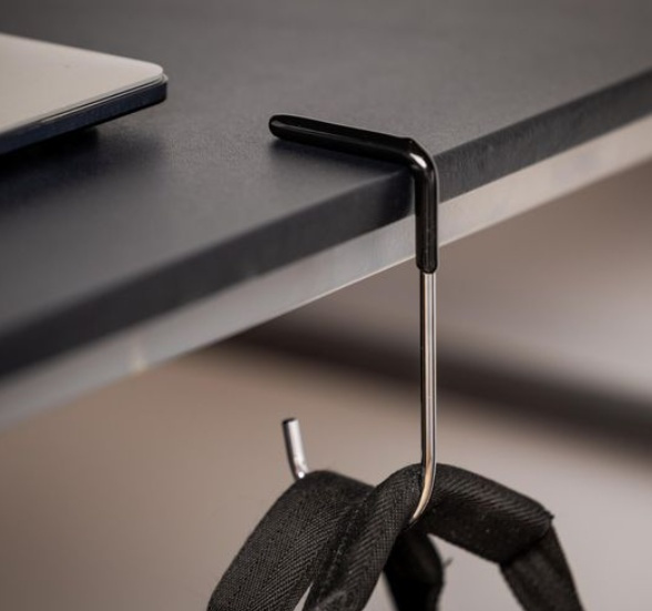 Väskhållare för bord, MAWA TABLE BAG HOLDER, 6 x H 13 cm, Silver / Svart i gruppen Förvaring / Garderobsförvaring / Väskförvaring hos SmartaSaker.se (43248)