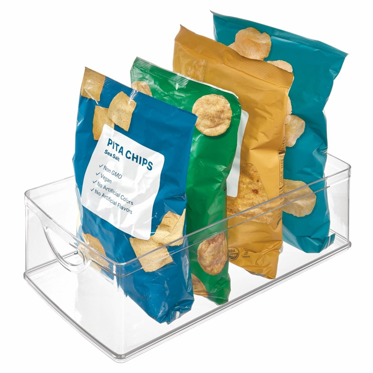 Öppen låda med handtag, Stapelbar, Djup, RPET CABINET BIN, 40,6 x 20,3 x H 12,7 cm, Transparent i gruppen Förvaring / Förvaringslådor hos SmartaSaker.se (43262)