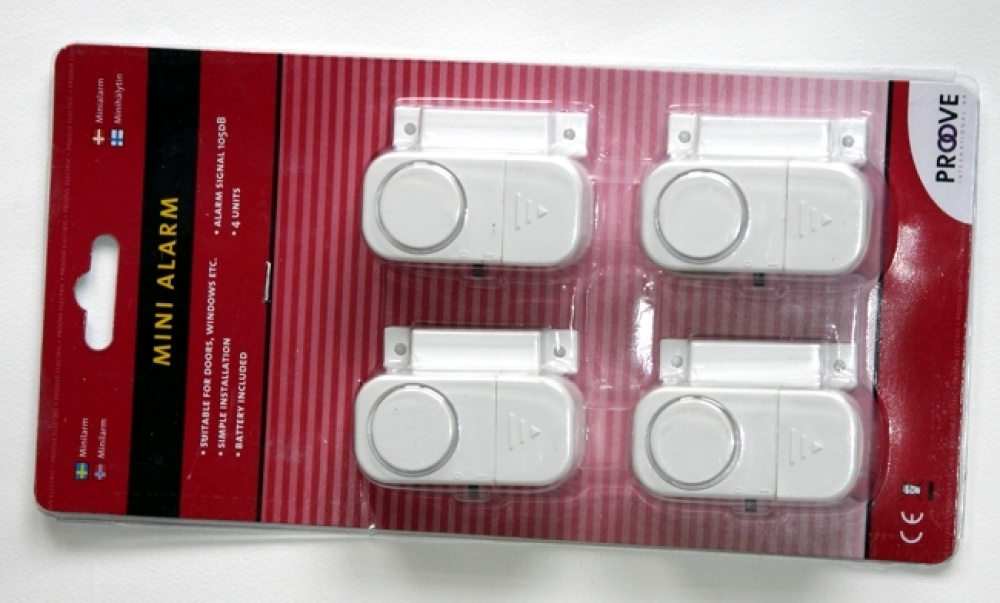 UTGÅTT Minilarm, 4-pack i gruppen Säkerhet / Trygghet hos SmartaSaker.se (10710)