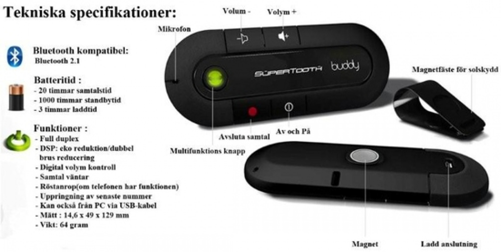 UTGÅTT Super Tooth Buddy i gruppen Hemmet / Elektronik hos SmartaSaker.se (11111)