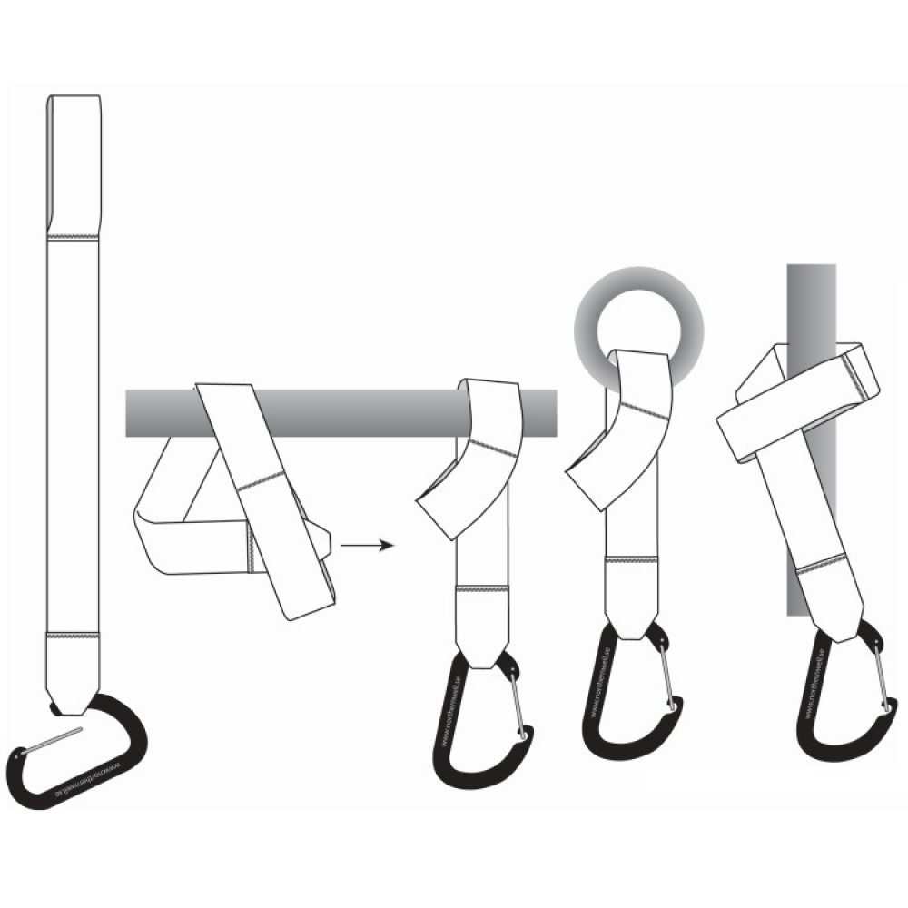 Loop fästband med karbinhake 2-pack i gruppen Hemmet / Sortera & Förvara hos SmartaSaker.se (11389)