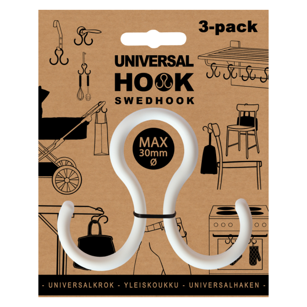 Universalkrok Swedhook 3-pack i gruppen Fritid / Laga och reparera hos SmartaSaker.se (12250)