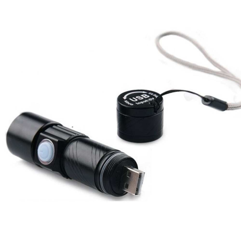 Ficklampa med USB i gruppen Fritid / Friluftsliv / Utrustning hos SmartaSaker.se (12699)