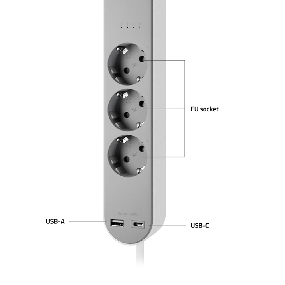 Smart grenuttag med USB i gruppen Hemmet / Elektronik / Smart hem hos SmartaSaker.se (12871)