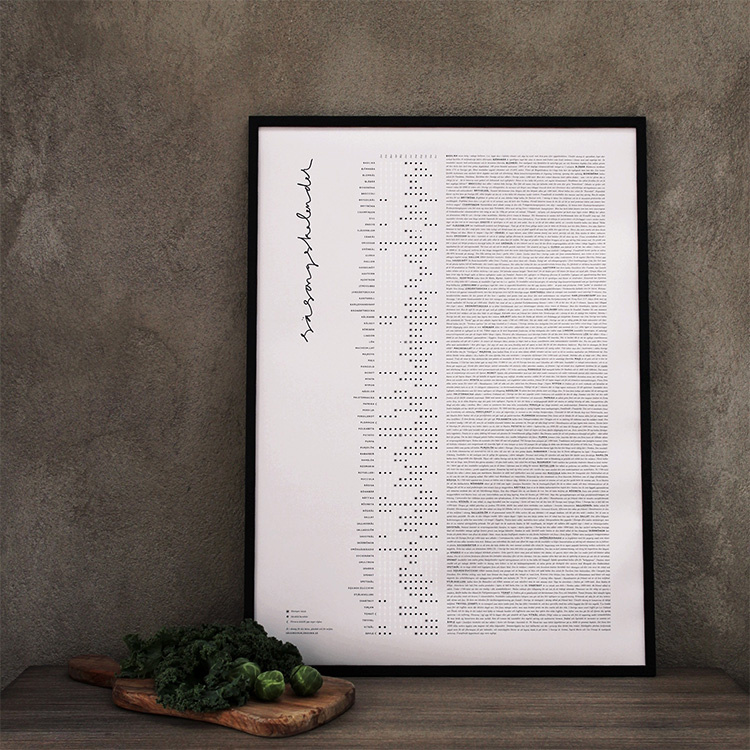 Säsongskalender med svenska råvaror i gruppen Hemmet / Kökssaker hos SmartaSaker.se (13083)